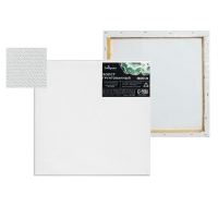 Холст на подрамнике, хлопок 100%, 1,6 х 20 х 20 см, акриловый грунт, среднезернистый, 380 г/м&sup2;