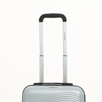 Чемодан малый 47 л (S) Goran Tomp, отдел на молнии, кодовый замок, 4 колеса, цвет серый