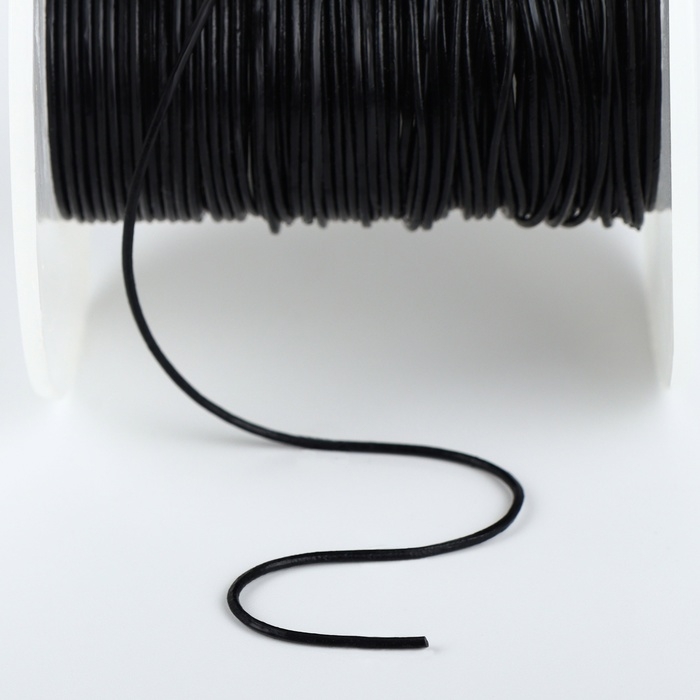 Нить для плетения, натуральная кожа, d = 1 мм, 10 ± 0,5 м, цвет чёрный Нить для плетения, натуральная кожа, d = 1 мм, 10 ± 0,5 м, цвет чёрный