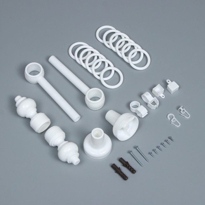 Карниз двухрядный, 200 см, цвет белый