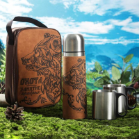 Набор &laquo;Охота - занятие храбрых&raquo;, термос 500 мл, кружка 2 шт