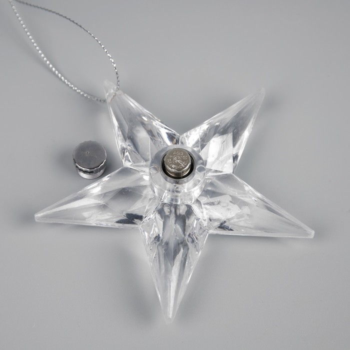 Ёлочная игрушка &laquo;Звезда&raquo;, от батареек, свечение мульти (RGB)