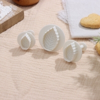 Набор плунжеров кондитерских Доляна &laquo;Лист&raquo;, 3 шт, d=3,2/4/5 см