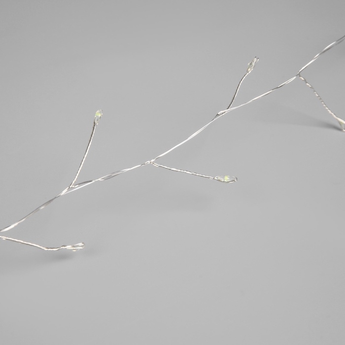 Гирлянда &laquo;Мишура&raquo; 50 м роса, IP44, серебристая нить, 1500 LED, 8 режимов, свечение белое, 36 В