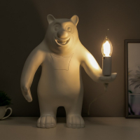 Настольная лампа Bear 1x40Вт E14 белый 30x30x41см