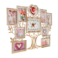 Часы настенные интерьерные, фоторамка - коллаж "Семейное дерево", бесшумные, 51.5 х 65 см Часы настенные интерьерные, фоторамка - коллаж "Семейное дерево", бесшумные, 51.5 х 65 см