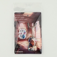 Брелок для ключей со значком &laquo;Девочка кошка&raquo;, аниме