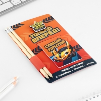 Подарочный набор блокнот, карандаши (2 шт) и значок &laquo;Только вперед&raquo;