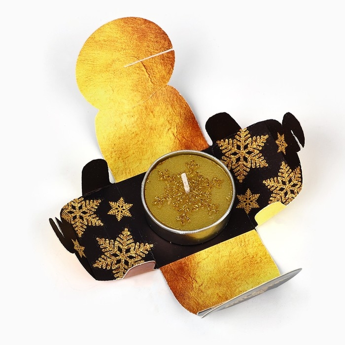 Новогодняя свеча чайная &laquo;Новый год: Микс новогодний&raquo;, диам 4 см