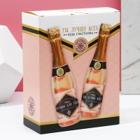 Новогодний подарочный набор косметики «Ты лучше всех!», гель для душа и шампунь для волос во флаконах шампанское, 2 х 250 мл, Новый Год Новогодний подарочный набор косметики «Ты лучше всех!», гель для душа и шампунь для волос во флаконах шампанское, 2 х 250 мл, Новый Год