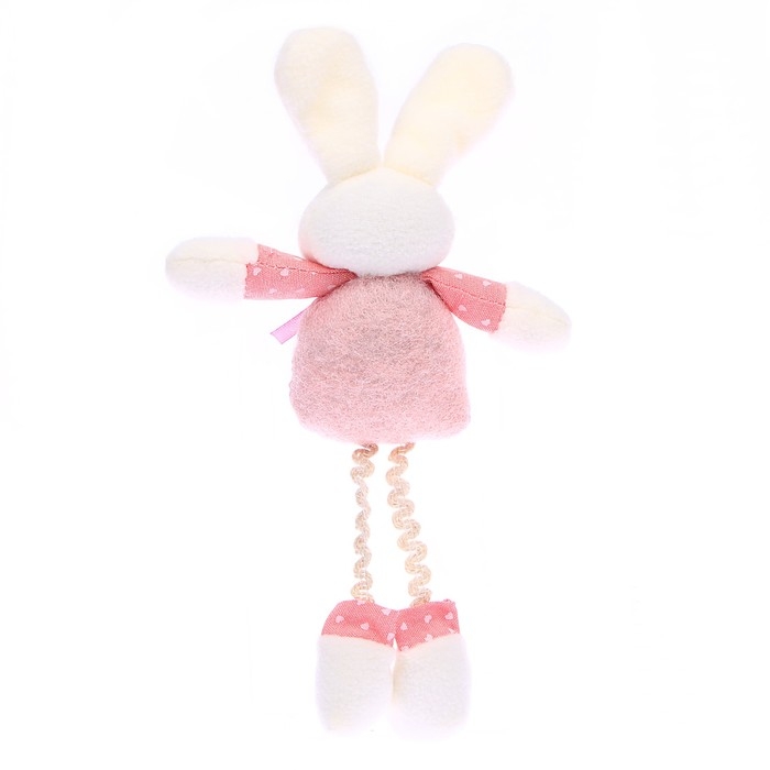 Мягкая игрушка &laquo;Зайка с бантом&raquo; на подвесе, цвет МИКС