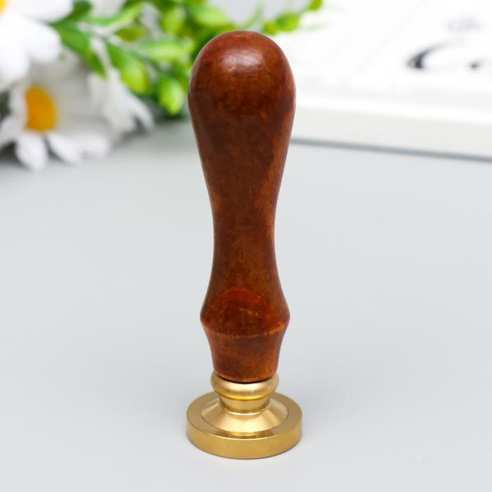 Печать для сургуча с деревянной ручкой "Лист монстеры" 9х2,5х2,5 см