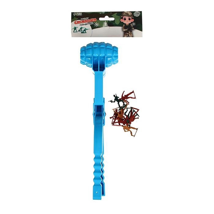 Новогодний подарок. Снежколеп-песколеп &laquo;Граната&raquo;, 36 &times; 9 &times; 9,5 см + солдатики 4 см , МИКС, на новый год