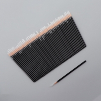 Кисти для макияжа, набор - 50 шт, 9,3 (&plusmn;1) см, цвет чёрный