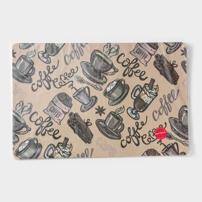 Салфетка сервировочная на стол Доляна Coffee, 43&times;28 см, цвет бежевый