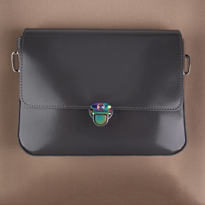 Застёжка для сумки, 3 &times; 3 см, цвет бензин