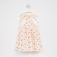 Платье для девочки MINAKU: Cotton Collection цвет бежевый, рост 104 Платье для девочки MINAKU: Cotton Collection цвет бежевый, рост 104