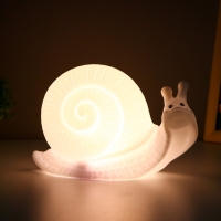 Ночник-мякиш "Улитка" LED RGB USB АКБ белый 9х22х16см RISALUX Ночник-мякиш "Улитка" LED RGB USB АКБ белый 9х22х16см RISALUX