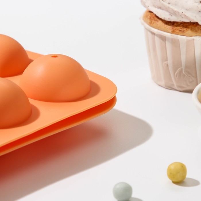 Форма для выпечки &laquo;Кейк. попс&raquo;, силикон, 19,5&times;11,7&times;3,5 см, 8 ячеек, 2 части, с палочками, цвет МИКС