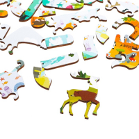 Пазл - конструктор деревянный &laquo;Карта мира&raquo; мини