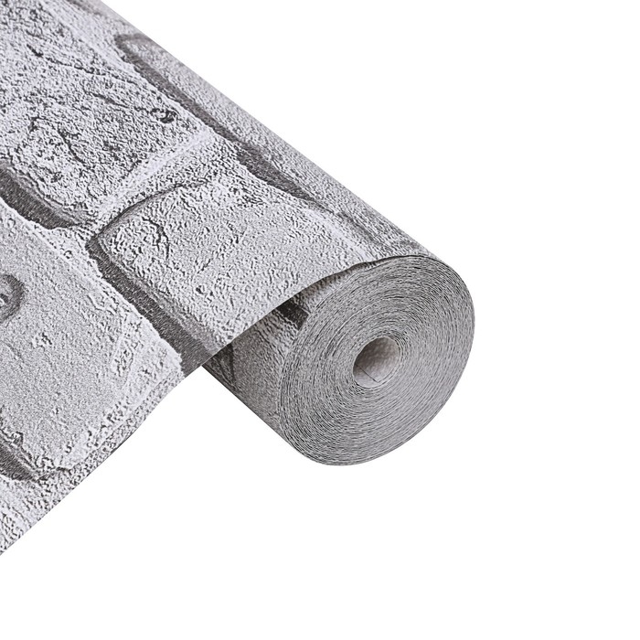 Бумажные обои Кирпичи 301-017, 0,53х10,05м, серый Бумажные обои Кирпичи 301-017, 0,53х10,05м, серый