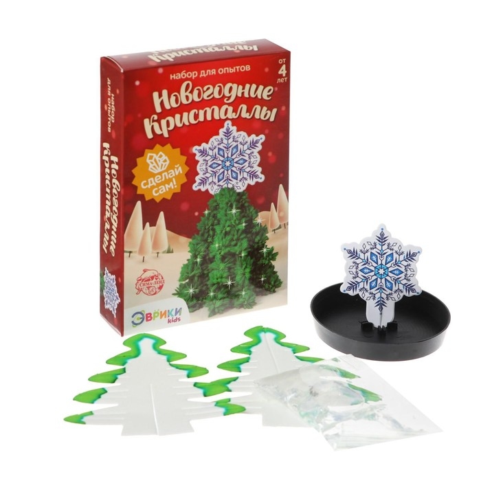 Набор для опытов «Чудесные кристаллы», ёлка со звездой Набор для опытов «Чудесные кристаллы», ёлка со звездой