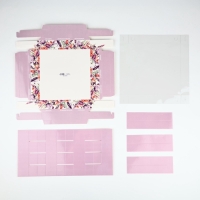 Коробка под 16 конфет с ячейками «Цветы», 19 х 19 х 3 см Коробка под 16 конфет с ячейками «Цветы», 19 х 19 х 3 см