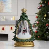 Фигура светодиодная &laquo;Новогодние мотивы&raquo;, 31.2х9.5х20.2 см, музыка, батарейки ААх3 (не в комплекте), USB, свечение тёплое белое