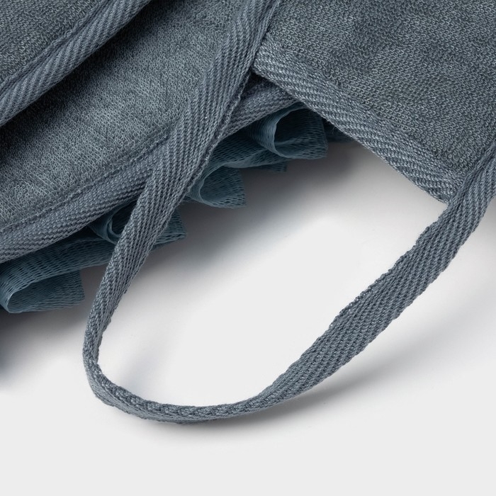 Мочалка для тела массажная Доляна &laquo;Афродита&raquo;, 69&times;8 см, цвет серый