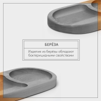 Поднос для подачи, 21&times;11&times;2 см, два отделения, берёза