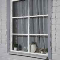 Гирлянда &laquo;Водопад&raquo; 2 &times; 1.5 м, IP44, прозрачная нить, 400 LED, свечение синее, 8 комбинаций режимов, 220 В