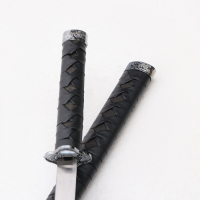 Сув. изделие катаны 3в1 на подставке, ножны кожзам, черные ромбы 47/70/89см