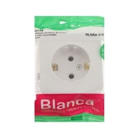 Розетка SE Blanca, 16 А, 250 В, накладная, с з/к, IP20, белая, BLNRA010101