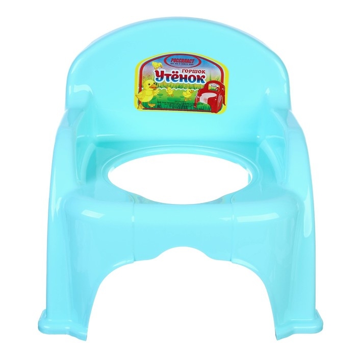 Горшок детский «Утенок» с крышкой, светло-бирюзовый / белый 310х295х280мм Горшок детский «Утенок» с крышкой, светло-бирюзовый / белый 310х295х280мм
