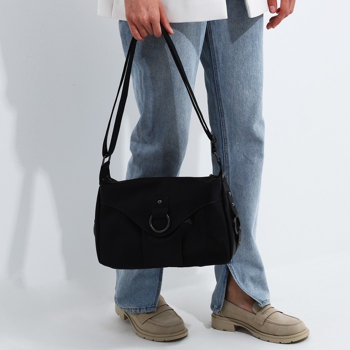 Сумка-мешок на молнии цвет чёрный Сумка-мешок на молнии цвет чёрный