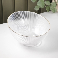 Салатник стеклянный &laquo;Орион&raquo;, 1,7 л, d=22 см, цвет перламутровый