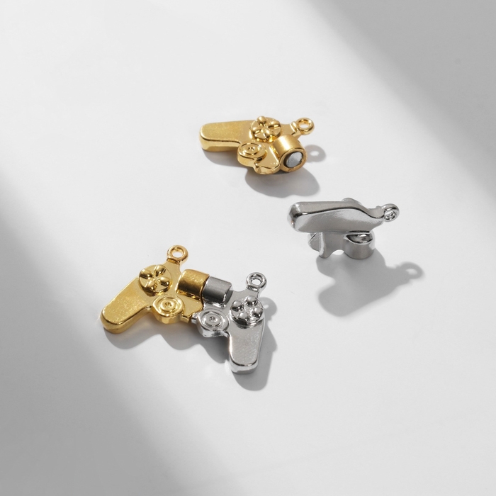 Замок магнитный &laquo;Джойстик&raquo; (набор 2 шт.), цвет серебристо-золотой