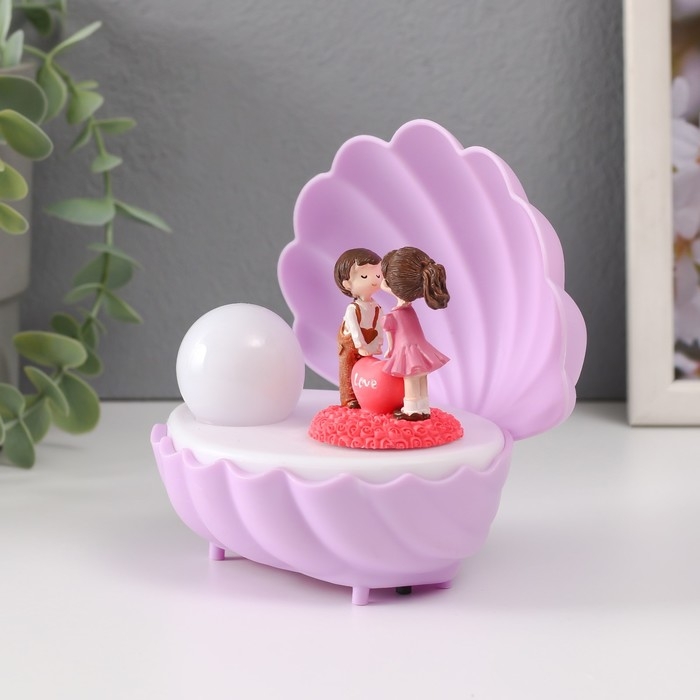 Сувенир пластик свет Сувенир пластик свет "Парочка в ракушке" МИКС 11,5х10х11,5 см