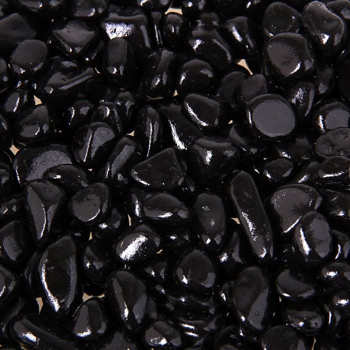 Грунт для аквариума &laquo;Галька цветная&raquo; фр 8-12 мм, чёрный,  800 г