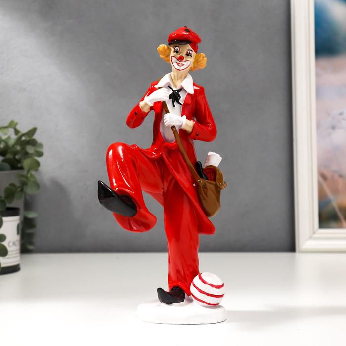 Сувенир полистоун Сувенир полистоун "Клоун с мячом и сумкой" 25,5х9,5х12 см