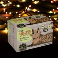 Гирлянда &laquo;Нить&raquo; 9 м, IP20, тёмная нить, 240 ламп, свечение мульти, 8 режимов, 220 В