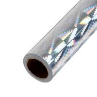 Пленка самоклеящаяся, голография, серебристая, 0.45 х 3 м, 3 мкм Пленка самоклеящаяся, голография, серебристая, 0.45 х 3 м, 3 мкм