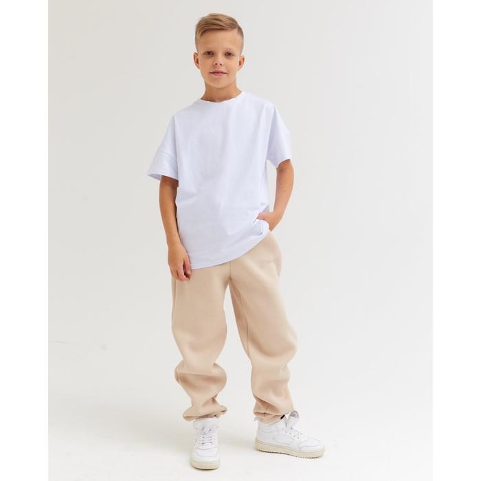 Брюки детские MINAKU: Basic Line KIDS, цвет бежевый, рост 158