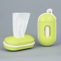 Контейнер с пакетами для уборки за собакой &laquo;Чистюля&raquo;, цвет зелёный