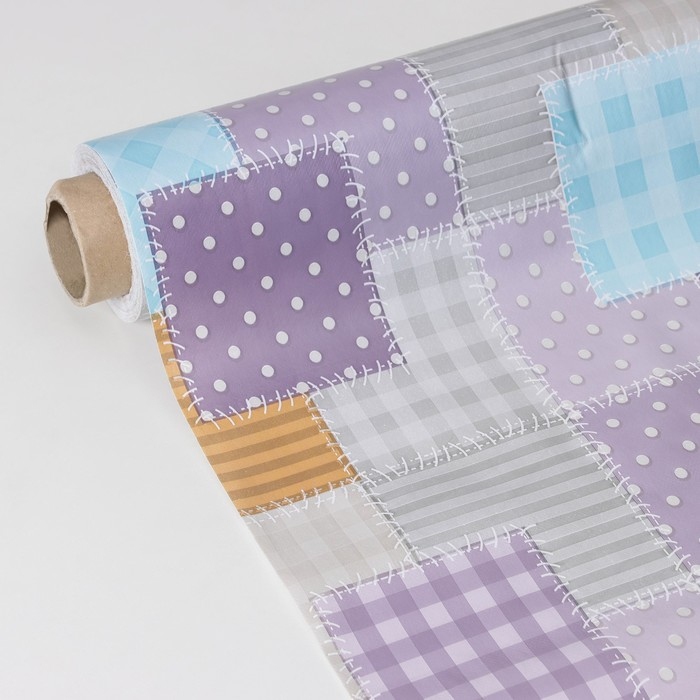 Клеёнка на стол Доляна, на нетканой основе, ширина 137 см, общая толщина 0,19 мм, рулон 20 м