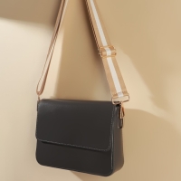 Ручка для сумки, стропа, 139 &plusmn; 3 &times; 3,8 см, цвет бежевый/белый