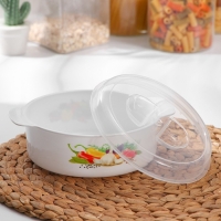 Кастрюля для СВЧ-печи, 1,2 л, рисунок МИКС