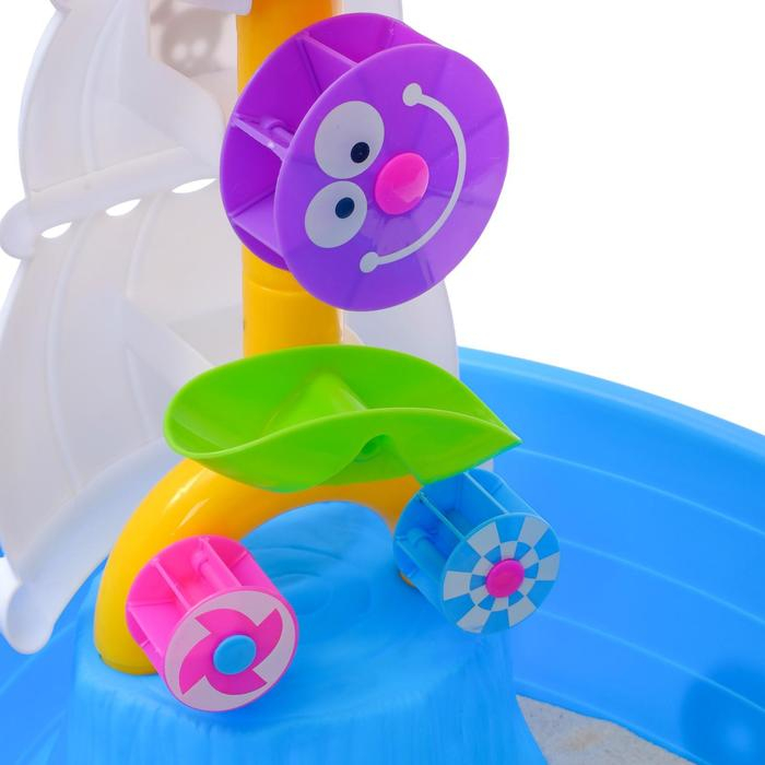 Столик игровой «Кораблик», с песочным набором, 16 аксессуаров для игры с песком и водой, объём ведра 0,25 л Столик игровой «Кораблик», с песочным набором, 16 аксессуаров для игры с песком и водой, объём ведра 0,25 л