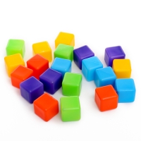 Кубики для малышей, пластиковые, цветные, 20 штук, 4 &times; 4 см