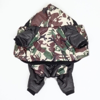 Комбинезон "Камуфляж" на меховом подкладе, размер L (ДС 35, ОШ 35, ОГ 45 см), чёрный/зелён Комбинезон "Камуфляж" на меховом подкладе, размер L (ДС 35, ОШ 35, ОГ 45 см), чёрный/зелён